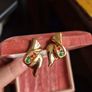 Vintage Gold Tone Earrings Image 2