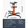 Jack, 600 kg Hydraulic Telescoping Transmission Jack, 81 -170 cm High Lift Floor Jack Stand with Foot Pedal Image 4