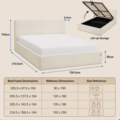 Ottoman double bed with storage