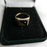 Mens Ring Signet Genuine Solid 9Ct Yellow Gold Onyx 3,3g size S1/2 Image 2
