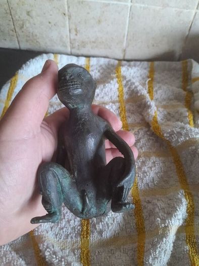 old bronze monkey