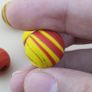 Vintage African Style yellow Red Glass Lot of 7 Image 9