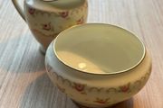 Vintage Royal Doulton Minuet China Creamer and Sugar Bowl Set
