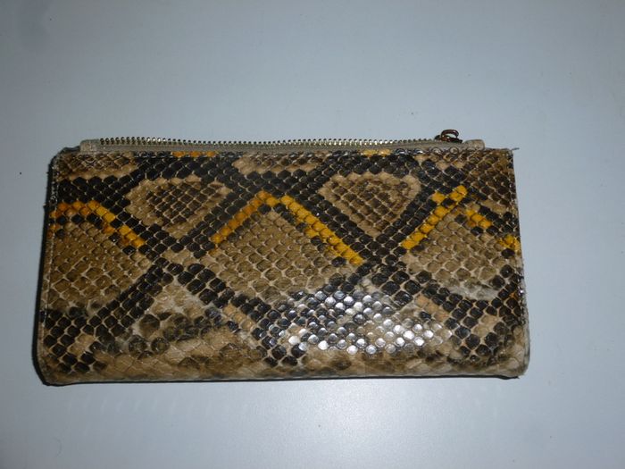 Ladies faux-snakeskin handbag
