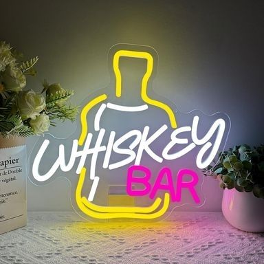 LED Neon  Whiskey Bar  Wall Sign USB Powered Decorative Light USB Powered