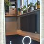 LED Bathroom Mirror 70x100 Makeup Antifog Bluetooth Speakers 3 Color Temperature Image 6