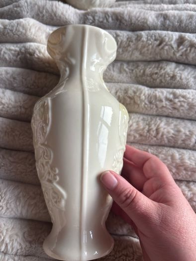 Vintage Lenox Ivory Porcelain Embossed Vase (8.25")