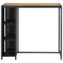 Bar Table with Storage Rack Black 120x60x110 cm Poly Rattan Image 3