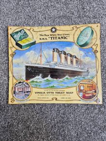 Titanic metal plaque