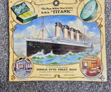 Titanic metal plaque