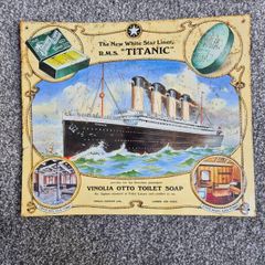 Titanic metal plaque