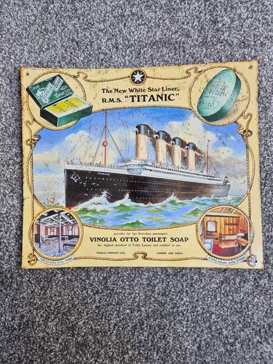 Titanic metal plaque