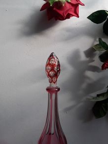 Vintage Bohemian glass decanter