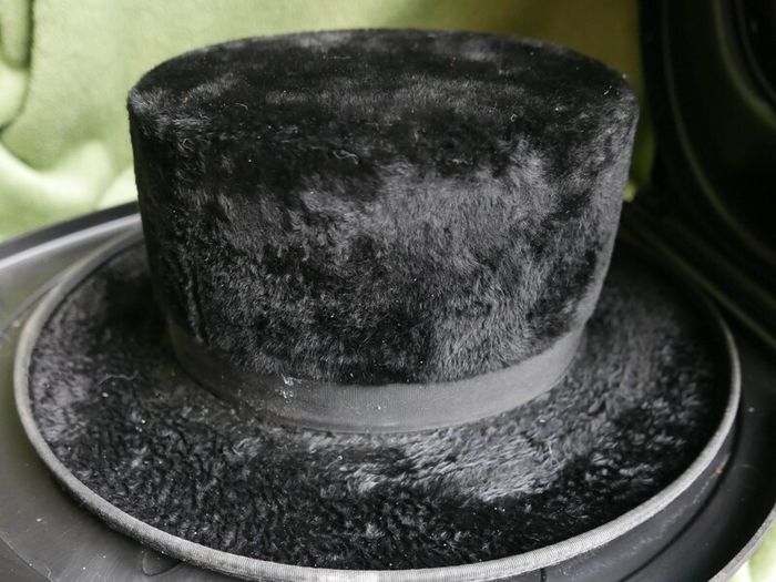 Antique Rabbit Fur Hasidic Chasidko Jewish Hat Boro Park Hatters , Original Box