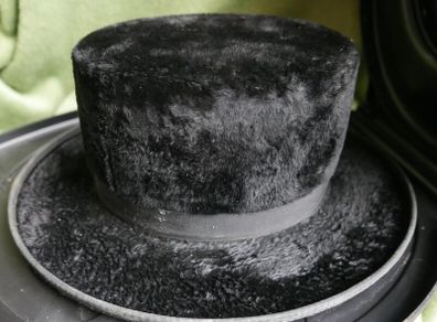 Antique Rabbit Fur Hasidic Chasidko Jewish Hat Boro Park Hatters , Original Box
