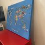 Canvas Map of World Largs 80cm x 60cm kids room Image 3