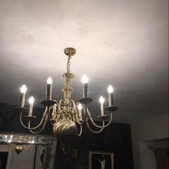 8 lights Brass Chandelier, ceiling fitting