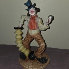 Vintage Japanese made ceramic Clown statue