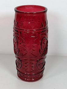 Tikki Glass - Large - Red - Preowned - Cocktails, Gift