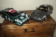 Maisto Porsche and Ferrari display models 1/18 scale