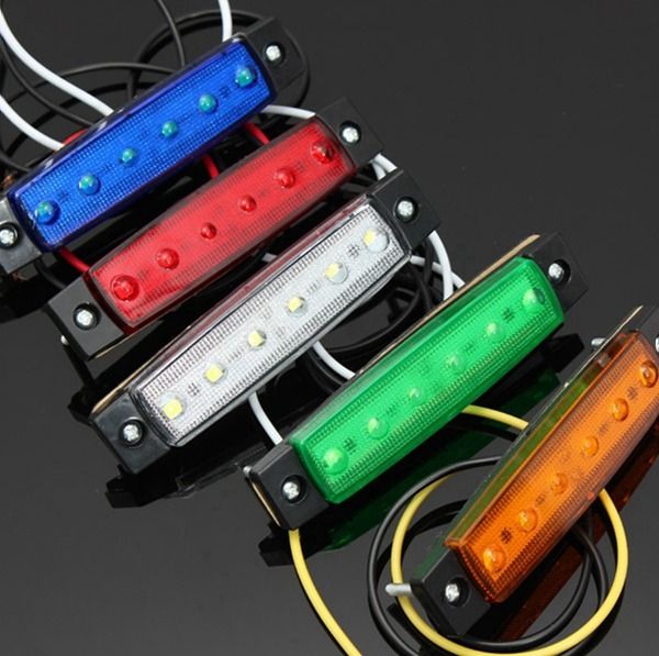 24V  6SMD LED Side Marker Indicator Light Lamp For Motorcycle Auto Bus Truck Trailer Lorry