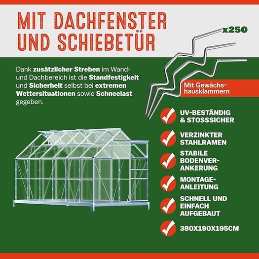 Greenhouse 7.2 m XL