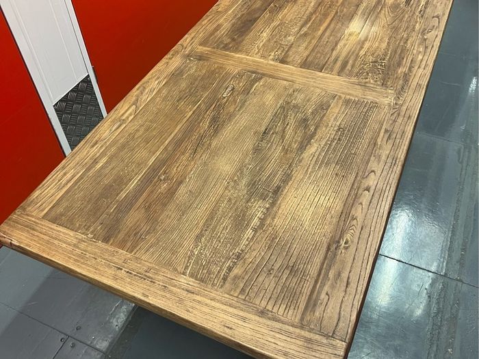 Rustic Solid Wood Trestle Coffee Table