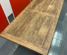 Rustic Solid Wood Trestle Coffee Table
