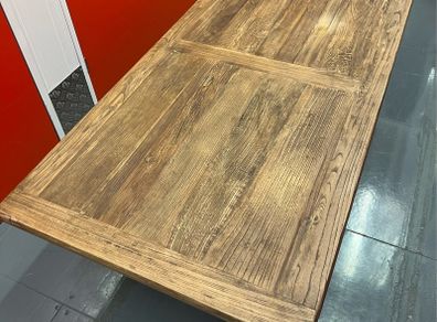 Rustic Solid Wood Trestle Coffee Table