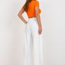 Smooth Airy Trousers with High Waist white Image 3