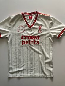 Liverpool Crown Paints 1985 Football Jersey S White Away
