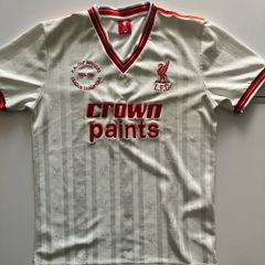 Liverpool Crown Paints 1985 Football Jersey S White Away
