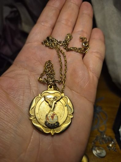 Vintage R.A.F.A. Medallion Necklace Royal Air Force Association