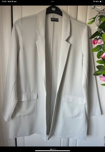 Blazer grey/green layering style size 12