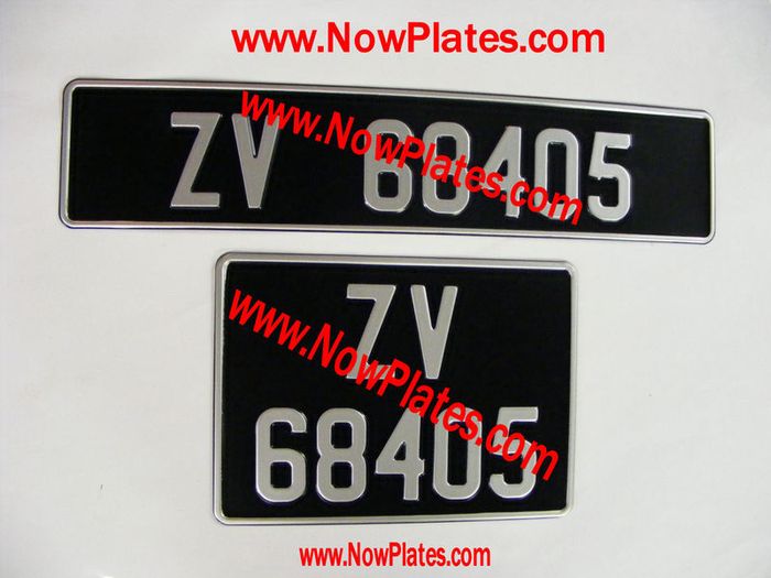Vintage Number Plates x 2