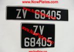 Vintage Number Plates x 2