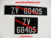 Vintage Number Plates x 2