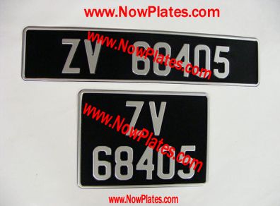 Vintage Number Plates x 2