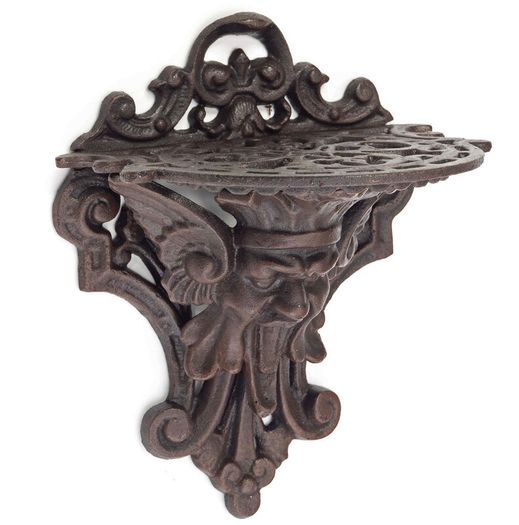 Cast Iron Gargoyle Wall Shelf  Antique Style