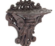 Cast Iron Gargoyle Wall Shelf  Antique Style