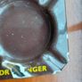 C & C Dry Ginger "ale" enamel metal ashtray ,dark brown,  very old vintage advertising ashtray, hard to come by ,collectors item,used condition  see pictures Image 4