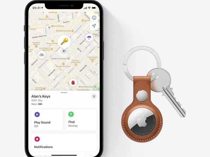 AirTag. Track your keys, wallet, luggage, backpack. Replaceable battery. Water-resistant. One-tap set up with iPhone or iPad.