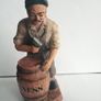 Wooden Guinness Barrell Maker and Old Women Figures Image 3