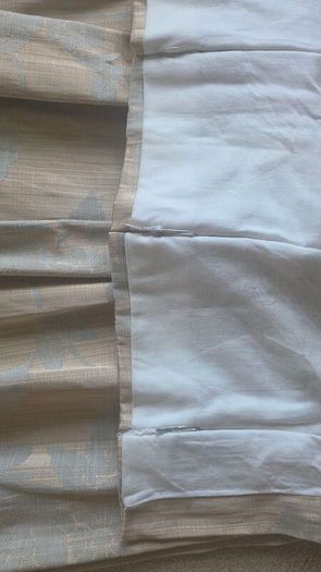 Bronze & Blue Custom Made Curtains and Tie Backs
