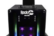 Singcube 5-Watt Rechargeable Bluetooth Karaoke Machine with Two Microphones, Voice Changing Effects &amp; LED Lights, Black (FREE POSTAGE)