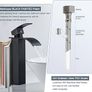 Waterfall High Rise Black Basin Mixer Taps, Square Monobloc Basin Tap, Single Handle Bathroom Sink Mixer Tap Image 6