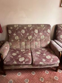 2 Armchairs, and sofa 2 seater