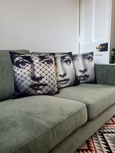 Fornasetti Style Cushion Cover with Filler