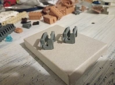 Lego castle minifigures accessories horse saddle dark bluish gray 2 pieces