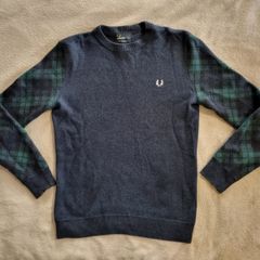 Fred Perry Classic Crew Neck Jumper Size M vintage male men's woolen warm